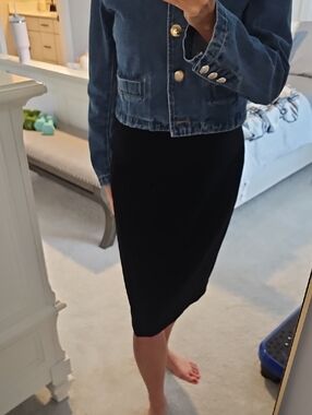 J. Crew Black Pencil Skirt Black, 8